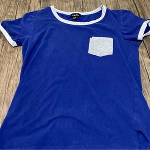 Navy blue and gray tshirt